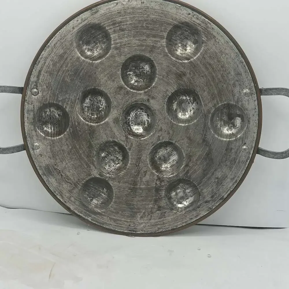 VTG 14” Round Copper Egg Poaching/Pastry Pan / Escargot Pan France
